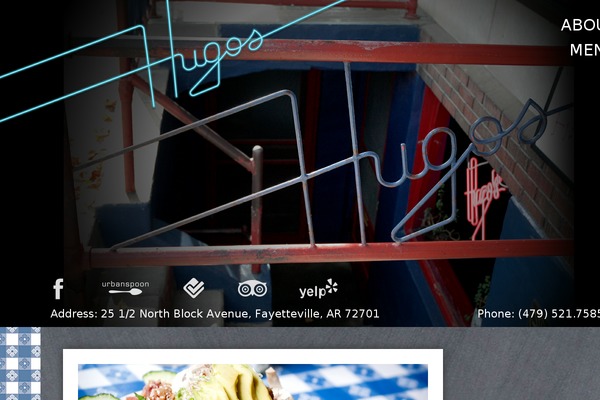 hugosfayetteville.com site used One Page