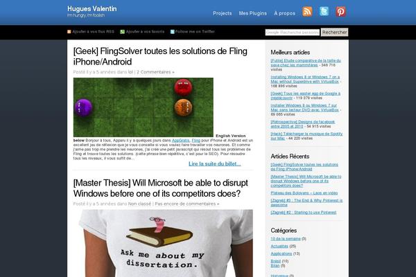 ColdBlue theme site design template sample