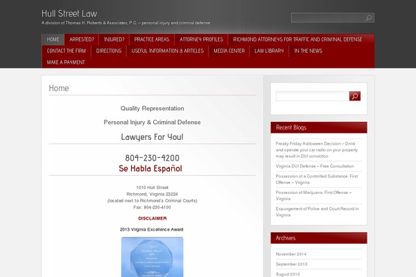 hullstreetlaw.com site used Red Modern