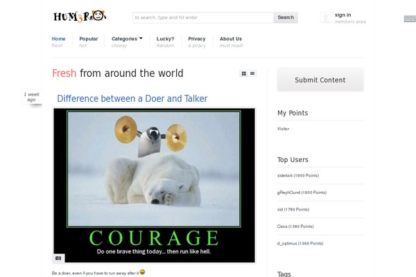 Site using 3D Tag Cloud plugin