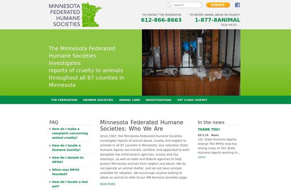 humanesocieties.net site used Theme1161
