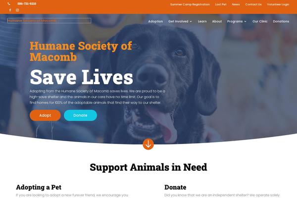 Site using Petfinder Listings plugin