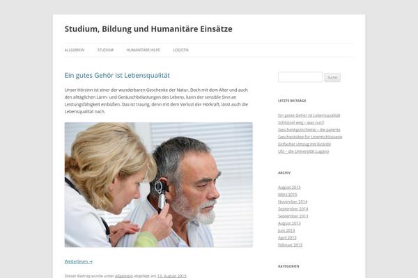humanitarianlogistics.ch site used Twenty Twelve