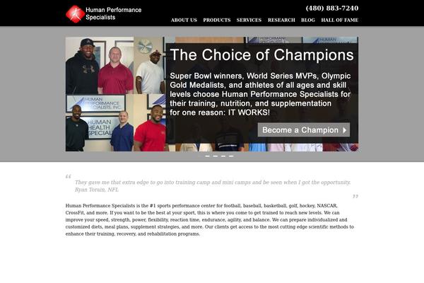 humanperformancespecialists.com site used Care