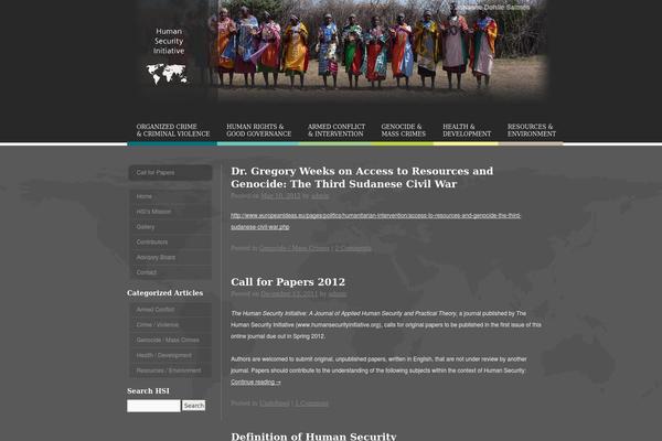 humansecurityinitiative.org site used Twenty Ten