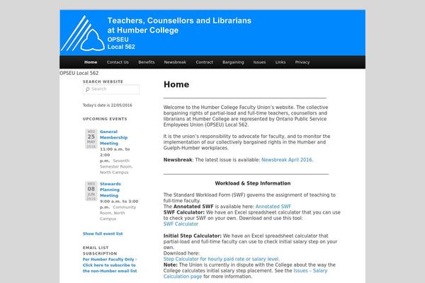 humberfacultyunion.org site used Mmwm