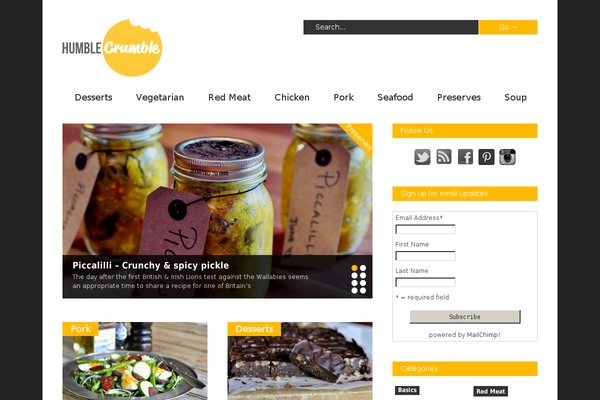 Gonzo theme site design template sample