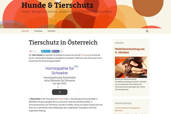 hundepartei.at site used Tierschutz