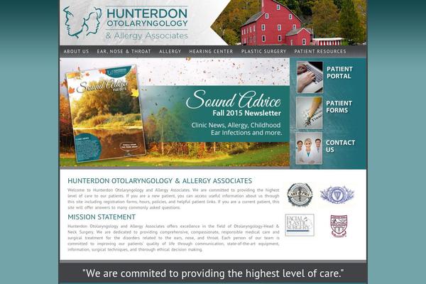 hunterdonent.com site used Fuel Theme