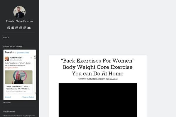 Author theme site design template sample
