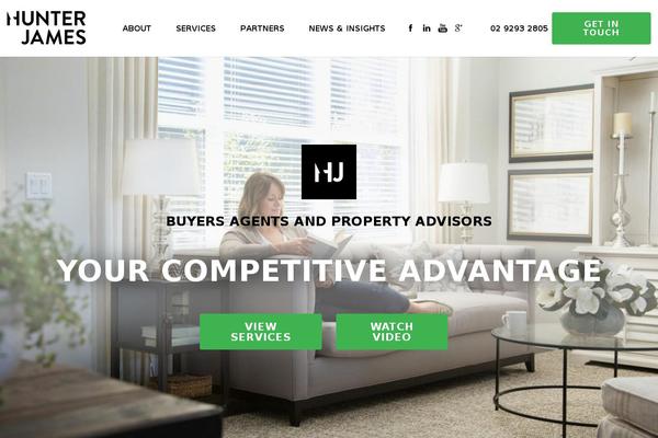 Hunter theme site design template sample