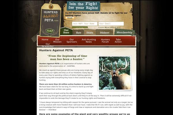 Hunters theme site design template sample