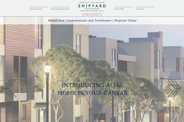 Shipyard theme site design template sample