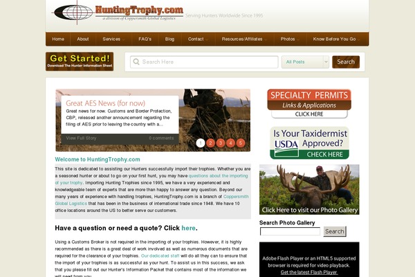 huntingtrophy.com site used Flowhub