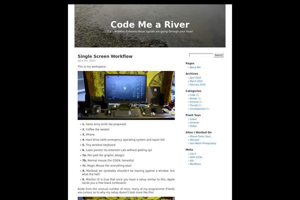 Default theme site design template sample