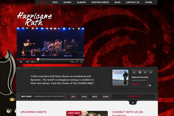 hurricaneruth.com site used Music