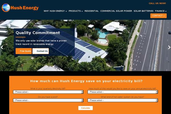 Hush theme site design template sample