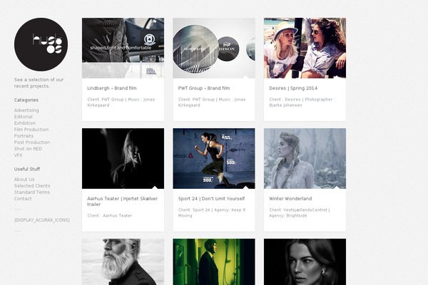 Gridlocked theme site design template sample