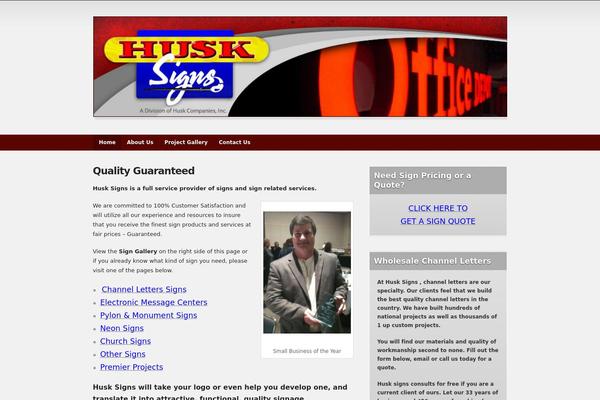 husksigns.net site used Builder-acute-red