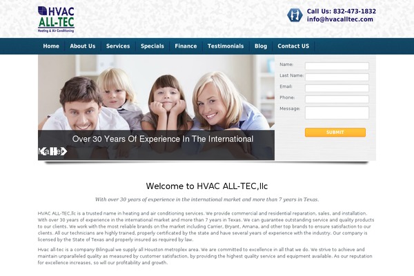 Hvac theme site design template sample