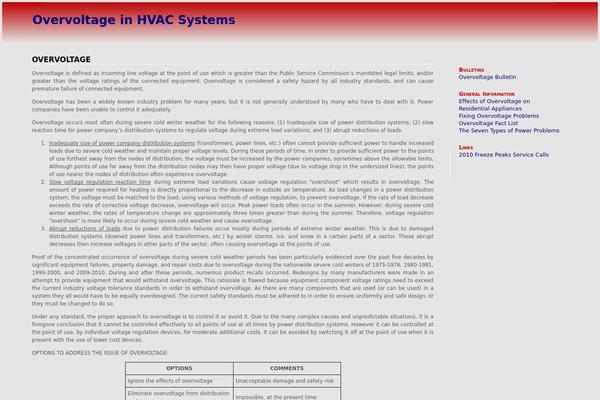 hvacovervoltage.com site used Evanescence
