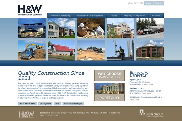 hwconstructioncompany.com site used Hw