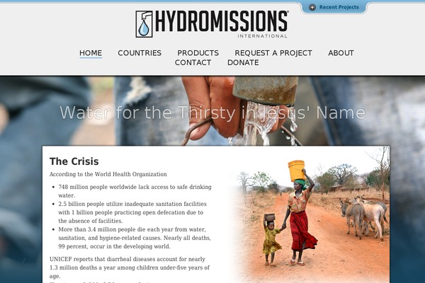 Hydromissions-Template theme websites examples