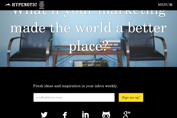 Hype theme site design template sample