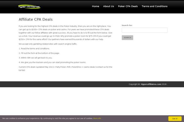 hyperaffiliates.com site used Aff