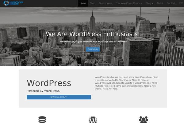 Site using Sola Testimonials plugin