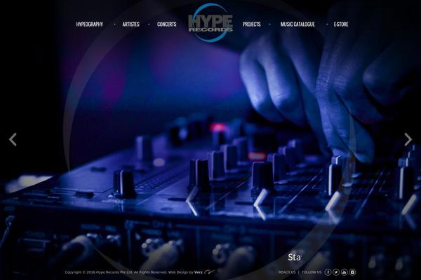 Hype theme site design template sample