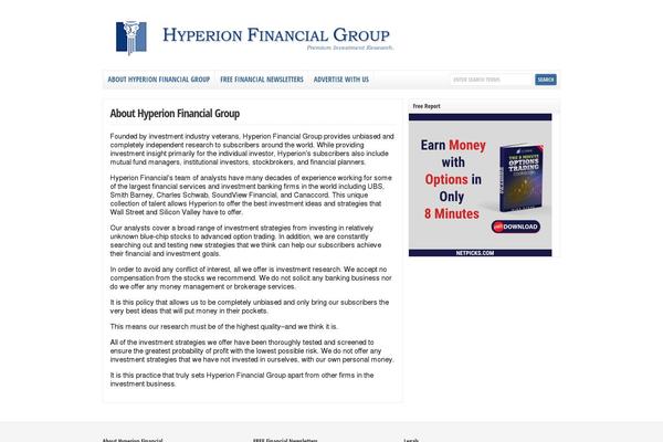 hyperionfinancial.com site used Wp-clearv6.0