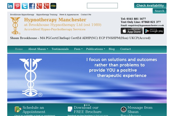 Hypnotherapy theme site design template sample