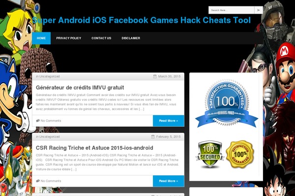Site using Anonymize Links plugin