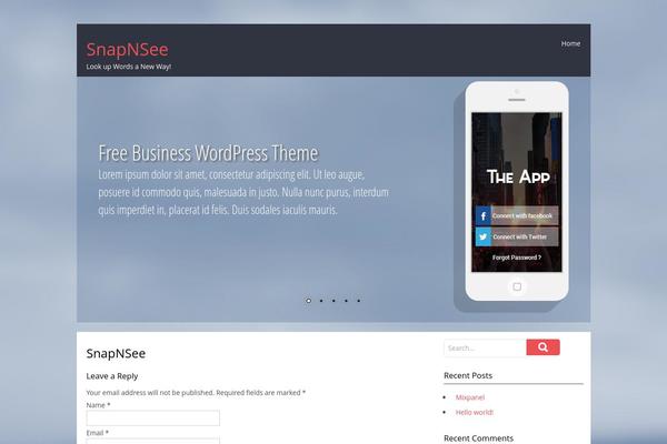 SKT The App theme site design template sample