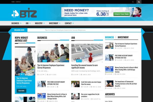 Zerif Lite theme site design template sample