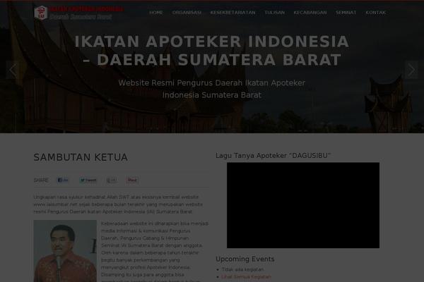 Site using Floating Social Bar plugin
