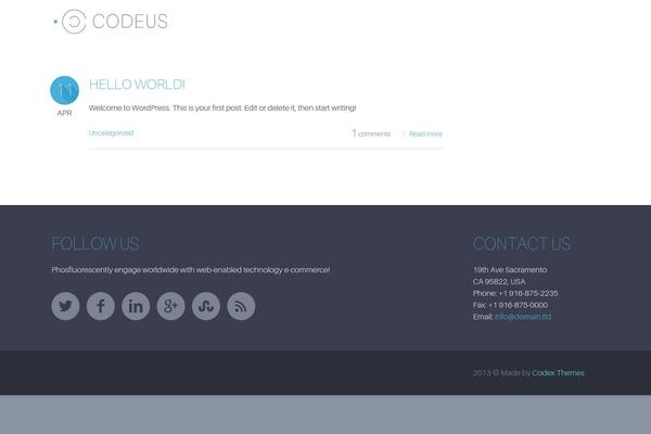 Codeus theme site design template sample