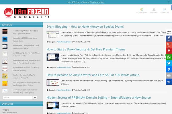 Blogus theme site design template sample