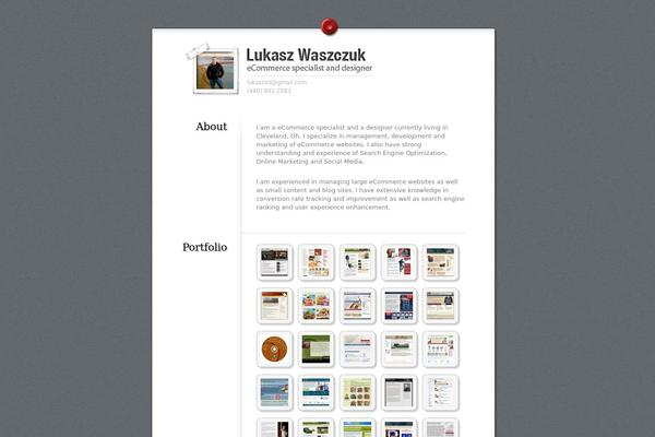 iamlukasz.com site used MyResume