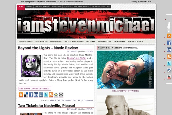 RedLine theme site design template sample