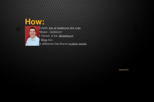 ianbeyer.com site used Ipseitywordpressthemebyhuman3rror