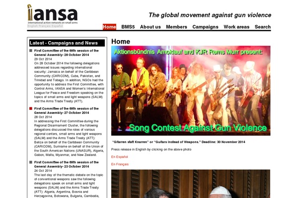 iansa.org site used Iansa-wp-theme