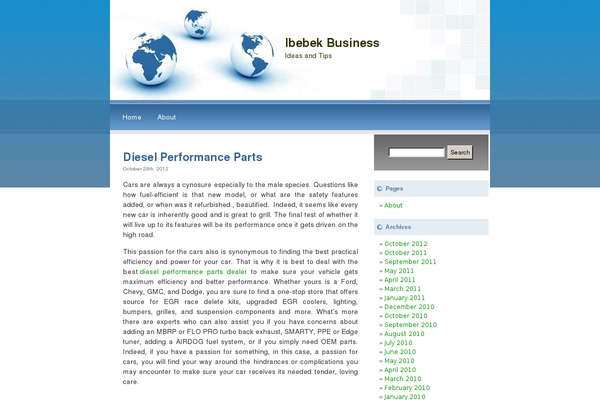 WordPress website example screenshot