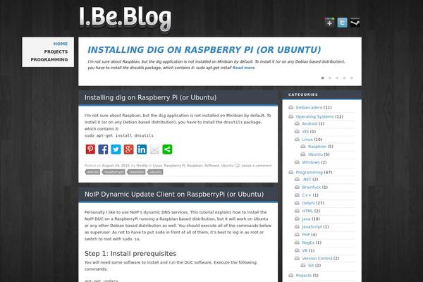 The Blog theme site design template sample