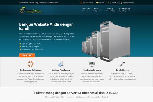 myHosting theme site design template sample