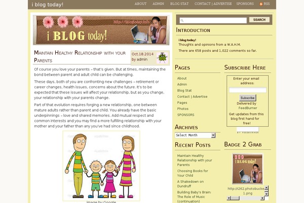 Blissful theme site design template sample