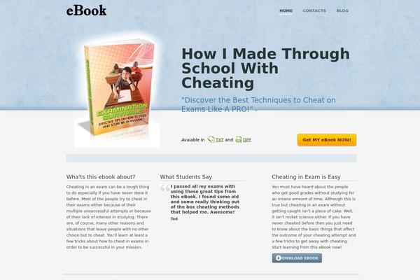 eBook theme site design template sample