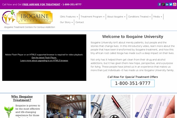 ibogaineuniversity.com site used Wp_medi5-v1.2