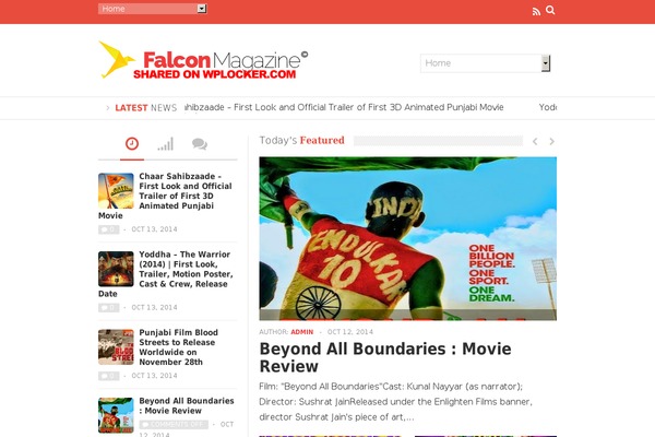 Falcon theme site design template sample